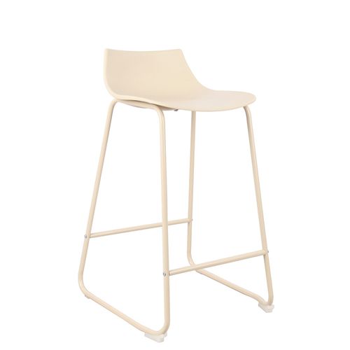 Lot De 4 Chaises De Bar En Plastique Et Métal H66cm