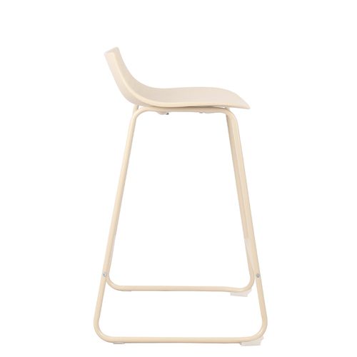 Lot De 4 Chaises De Bar En Plastique Et Métal H66cm