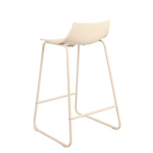 Lot De 4 Chaises De Bar En Plastique Et Métal H66cm