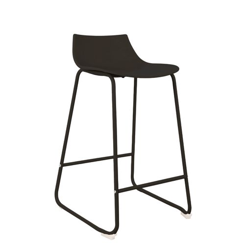 Lot De 4 Chaises De Bar En Plastique Et Métal H66cm