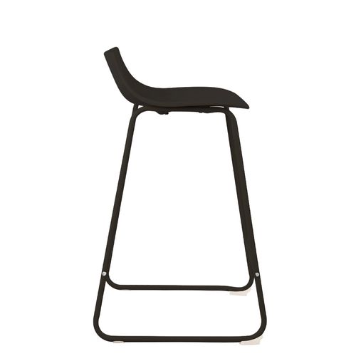 Lot De 4 Chaises De Bar En Plastique Et Métal H66cm