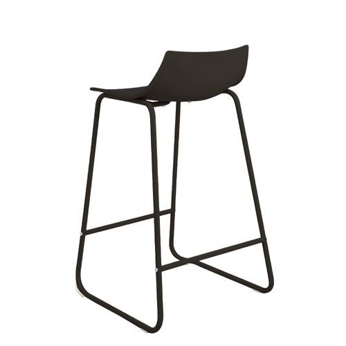 Lot De 4 Chaises De Bar En Plastique Et Métal H66cm