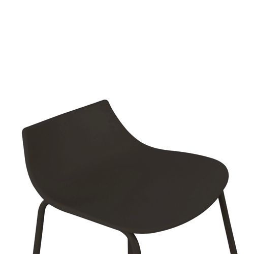 Lot De 4 Chaises De Bar En Plastique Et Métal H66cm