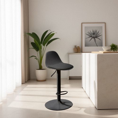 Lot De 2 Chaises De Bar Réglables En Simili Et Métal H61-83cm