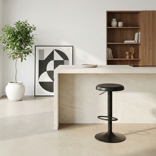Tabouret De Bar Réglable En Métal H60-81cm