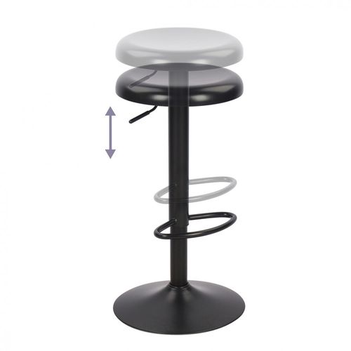 Tabouret De Bar Réglable En Métal H60-81cm
