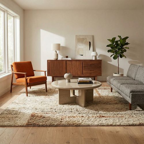 Table Basse Ronde En Bois Laqué Ø80cm