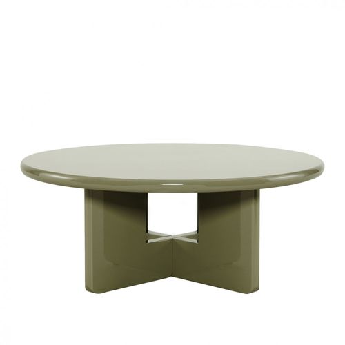 Table Basse Ronde En Bois Laqué Ø80cm