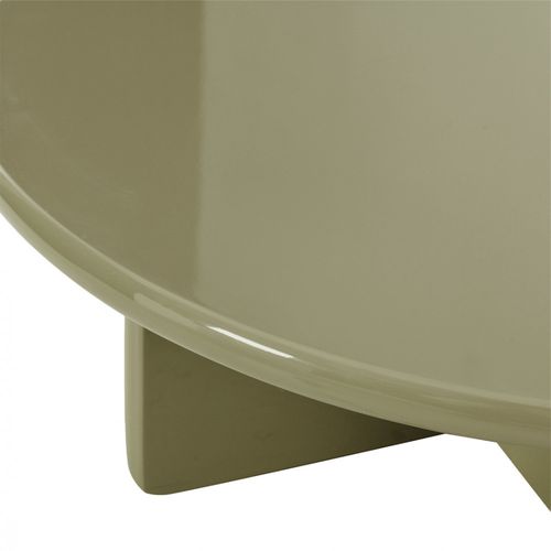 Table Basse Ronde En Bois Laqué Ø80cm