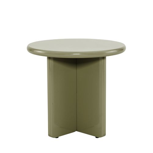 Table D'appoint Ronde En Bois Laqué Ø50cm