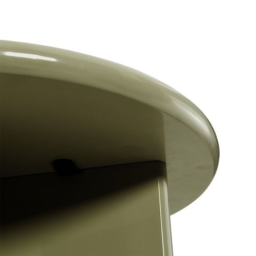 Table D'appoint Ronde En Bois Laqué Ø50cm