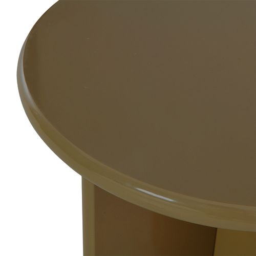 Table D'appoint Ronde En Bois Laqué Ø50cm