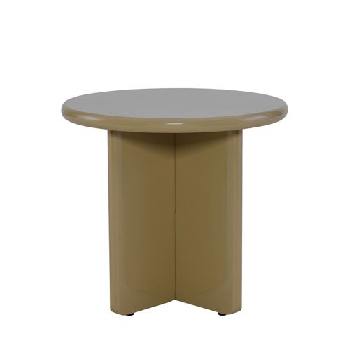 Table D'appoint Ronde En Bois Laqué Ø50cm