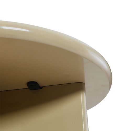 Table D'appoint Ronde En Bois Laqué Ø50cm