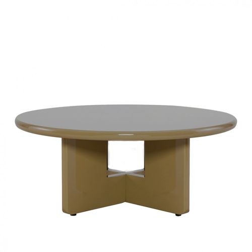 Table Basse Ronde En Bois Laqué Ø80cm