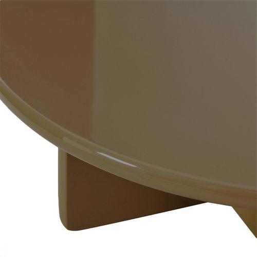 Table Basse Ronde En Bois Laqué Ø80cm