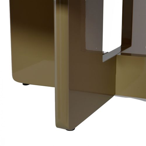 Table Basse Ronde En Bois Laqué Ø80cm