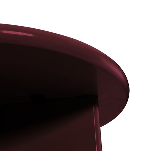 Table D'appoint Ronde En Bois Laqué Ø50cm