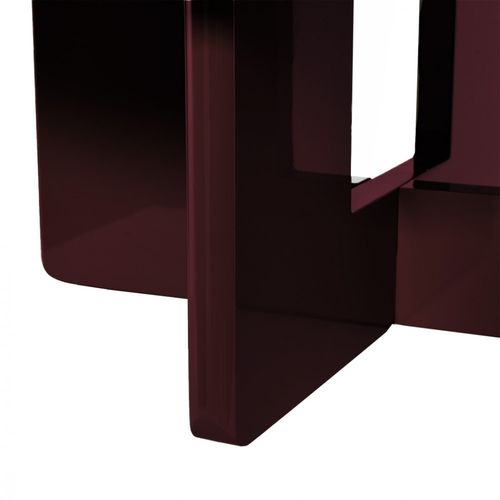 Table Basse Ronde En Bois Laqué Ø80cm