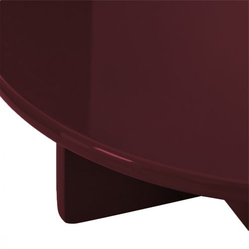 Table Basse Ronde En Bois Laqué Ø80cm