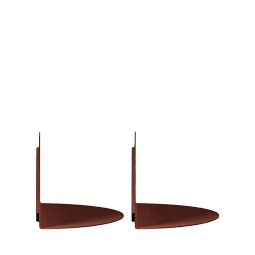 Lot De 2 Étagères Murales Demi-cercle En Métal L17,5cm