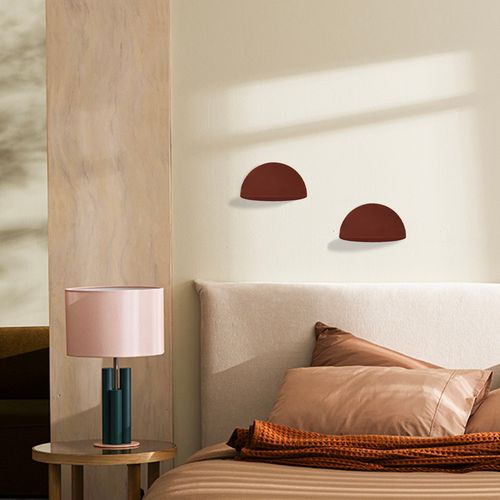 Lot De 2 Étagères Murales Demi-cercle En Métal L17,5cm