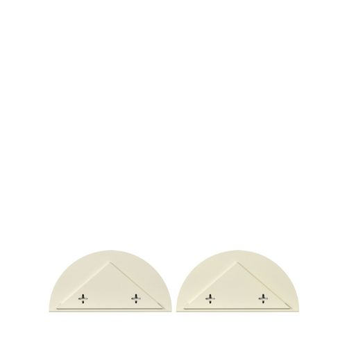 Lot De 2 Étagères Murales Demi-cercle En Métal L17,5cm