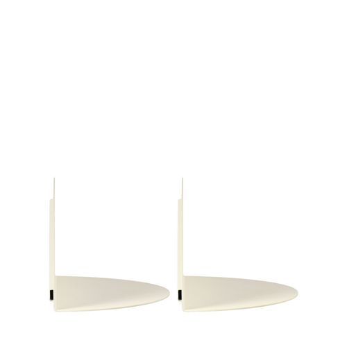 Lot De 2 Étagères Murales Demi-cercle En Métal L17,5cm