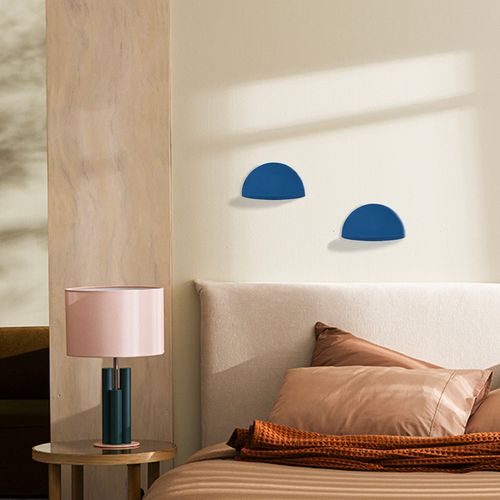 Lot De 2 Étagères Murales Demi-cercle En Métal L17,5cm