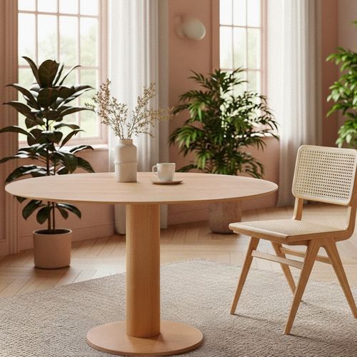 Table à Manger 4 Personnes Ronde En Bois Ø120cm