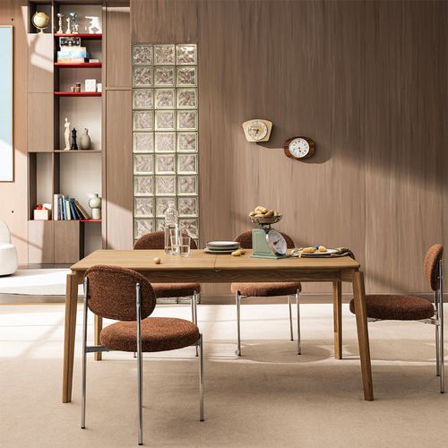 Table à Manger Extensible 6 à 10 Personnes En Bois 160-205x90cm