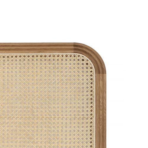 Tête De Lit En Cannage Et Bois L160cm