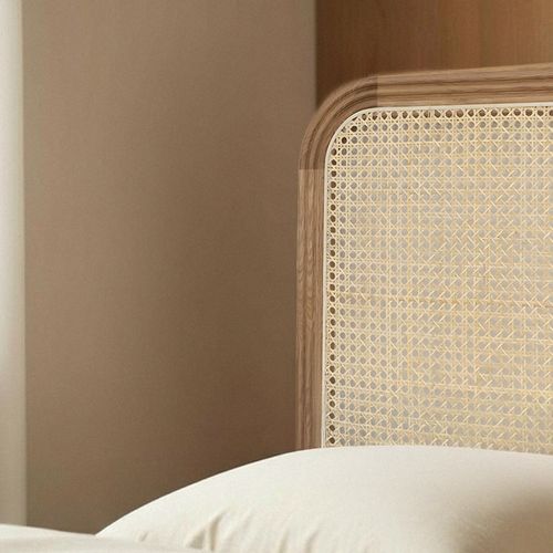 Tête De Lit En Cannage Et Bois L160cm