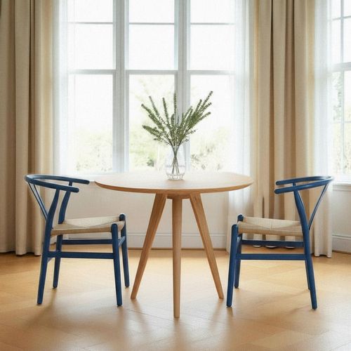 Lot De 2 Chaises En Corde Tressée Et Bois