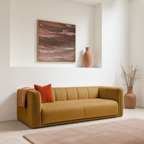 Canapé Convertible 4 Places En Tissu Chenille