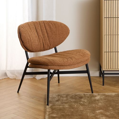 Fauteuil Lounge En Tissu Et Métal