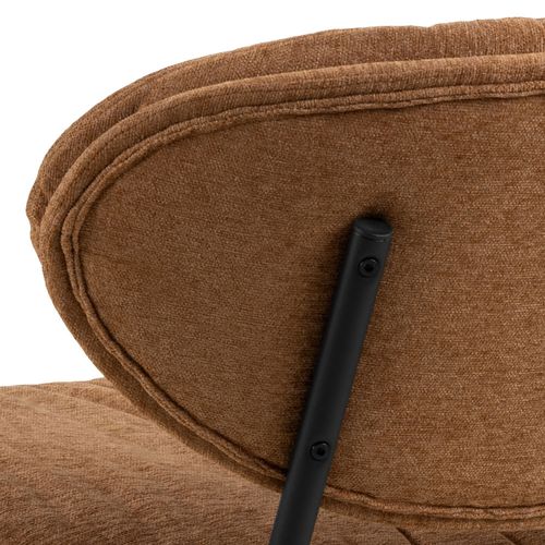 Fauteuil Lounge En Tissu Et Métal