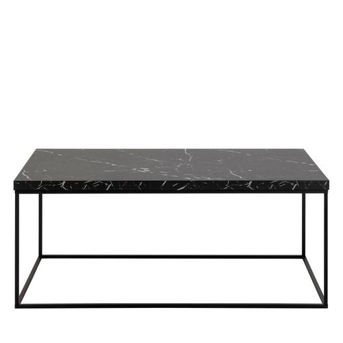 Table Basse En Effet Marbre Et Métal 110x55cm