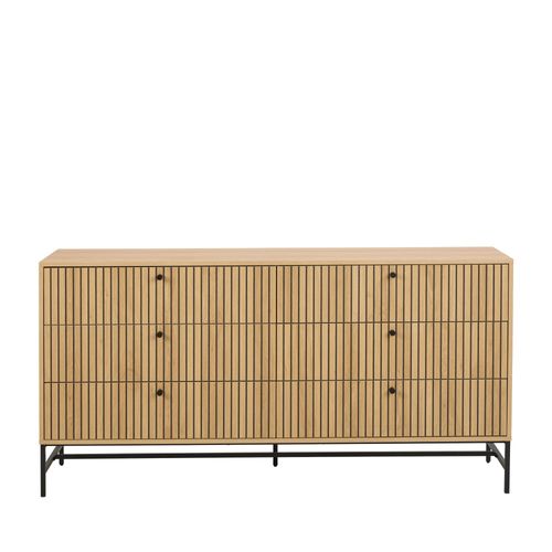 Commode 6 Tiroirs En Bois L157.9cm