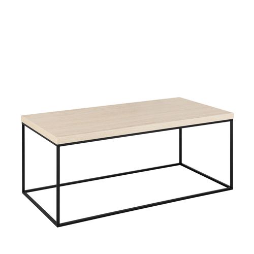 Table Basse En Effet Travertin Et Métal 110x50cm