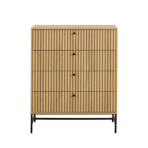Commode 4 Tiroirs En Bois L80.6cm