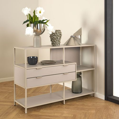 Étagère 2 Tiroirs En Métal L114cm