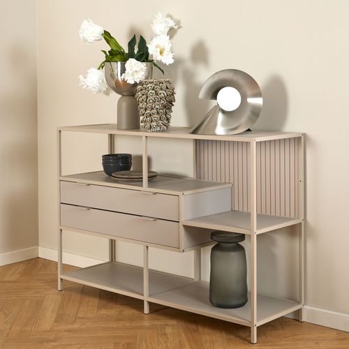 Étagère 2 Tiroirs En Métal L114cm