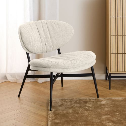 Fauteuil Lounge En Tissu Et Métal