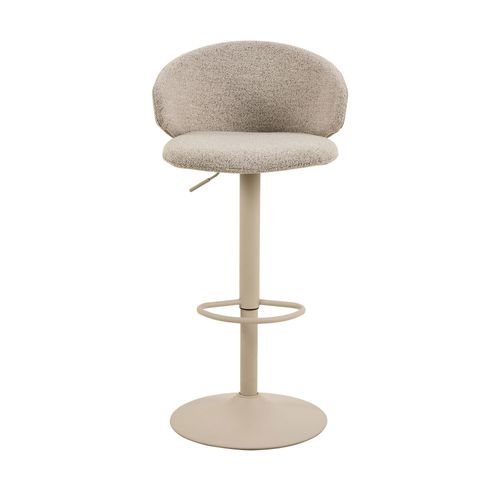 Lot De 2 Tabourets De Bar Réglables En Tissu Et Métal H61-82 Cm