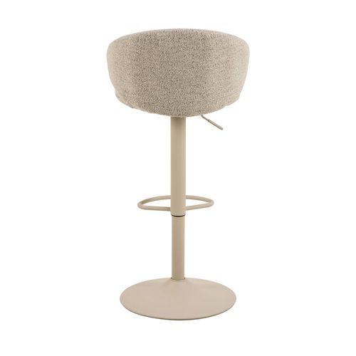 Lot De 2 Tabourets De Bar Réglables En Tissu Et Métal H61-82 Cm