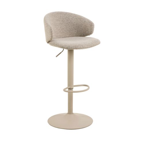 Lot De 2 Tabourets De Bar Réglables En Tissu Et Métal H61-82 Cm