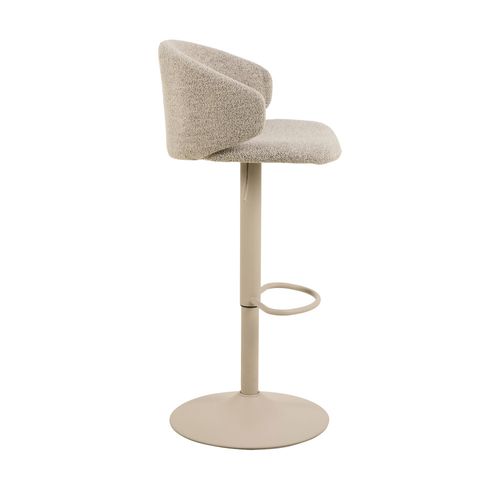 Lot De 2 Tabourets De Bar Réglables En Tissu Et Métal H61-82 Cm