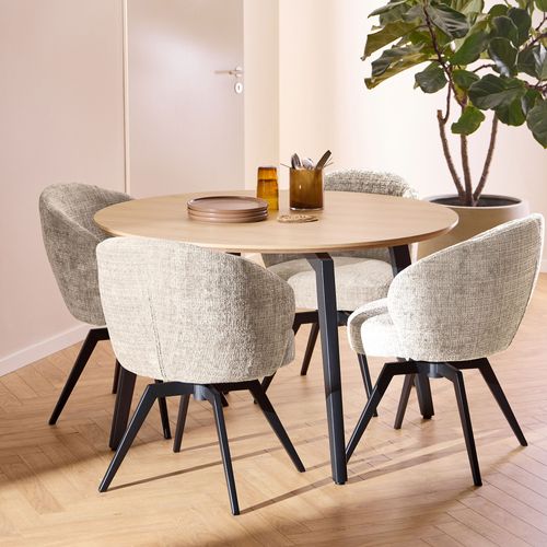 Table à Manger 4 Personnes Ronde En Bois Ø120cm