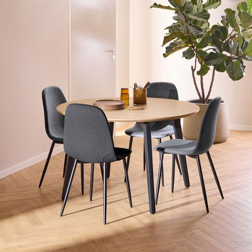 Table à Manger 4 Personnes Ronde En Bois Ø120cm